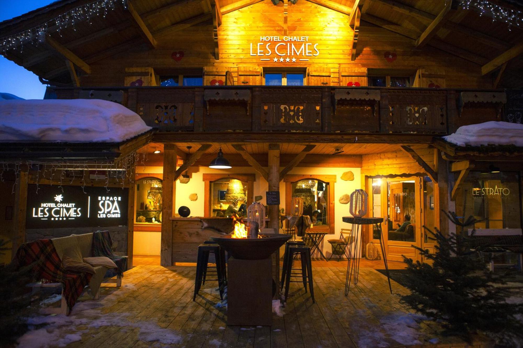 לה גראן-בורנו Chalet-Hotel Les Cimes מראה חיצוני תמונה